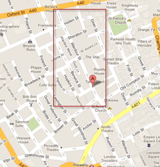map wardour street