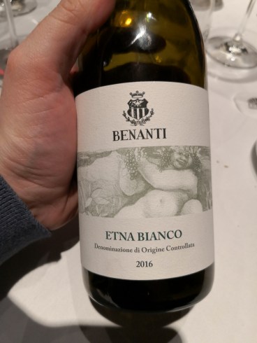 Etna Bianco at restaurant Marcel - Antwerp